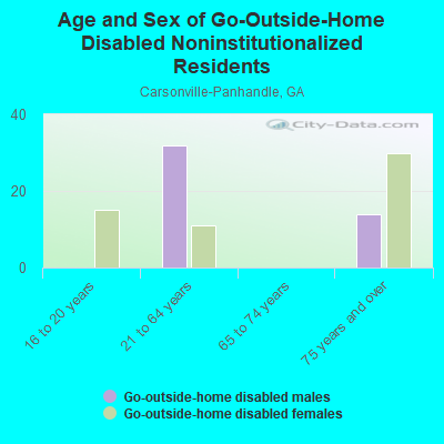 Age and Sex of Go-Outside-Home Disabled Noninstitutionalized Residents