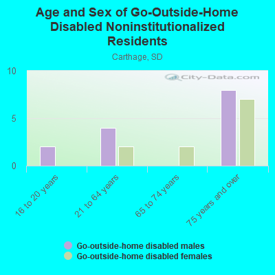 Age and Sex of Go-Outside-Home Disabled Noninstitutionalized Residents