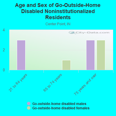 Age and Sex of Go-Outside-Home Disabled Noninstitutionalized Residents