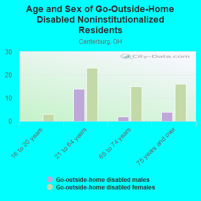 Age and Sex of Go-Outside-Home Disabled Noninstitutionalized Residents