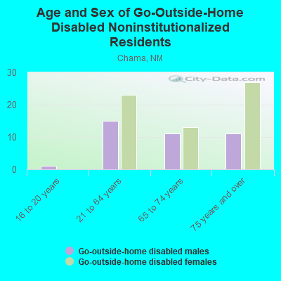 Age and Sex of Go-Outside-Home Disabled Noninstitutionalized Residents