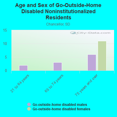 Age and Sex of Go-Outside-Home Disabled Noninstitutionalized Residents