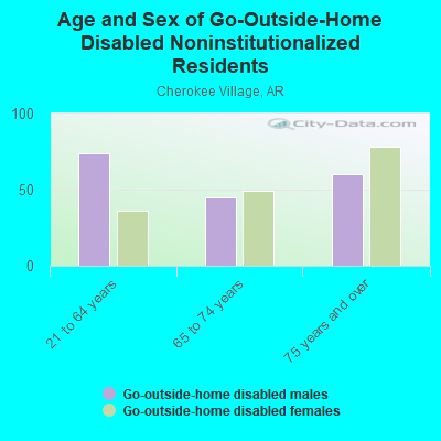 Age and Sex of Go-Outside-Home Disabled Noninstitutionalized Residents