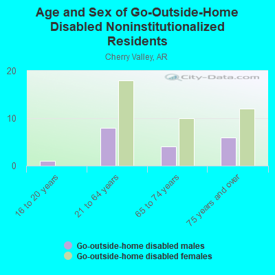 Age and Sex of Go-Outside-Home Disabled Noninstitutionalized Residents