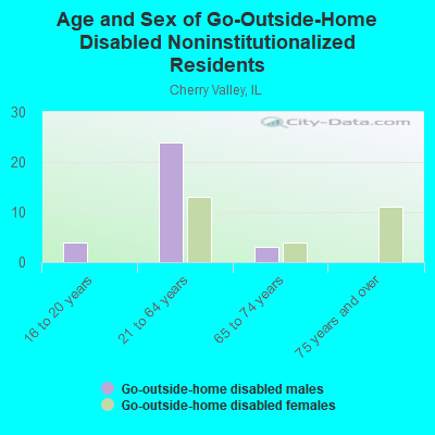 Age and Sex of Go-Outside-Home Disabled Noninstitutionalized Residents