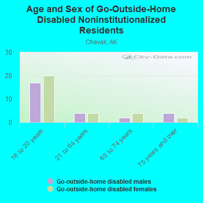 Age and Sex of Go-Outside-Home Disabled Noninstitutionalized Residents