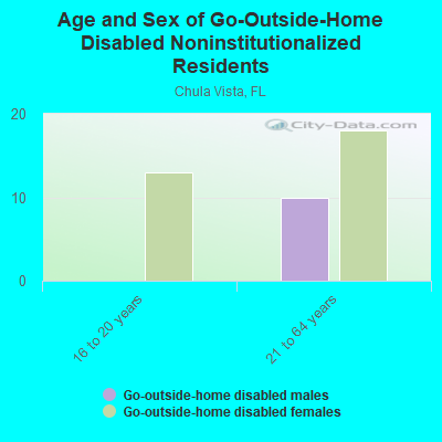 Age and Sex of Go-Outside-Home Disabled Noninstitutionalized Residents