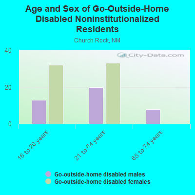 Age and Sex of Go-Outside-Home Disabled Noninstitutionalized Residents