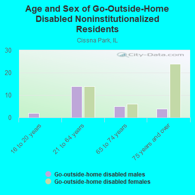 Age and Sex of Go-Outside-Home Disabled Noninstitutionalized Residents