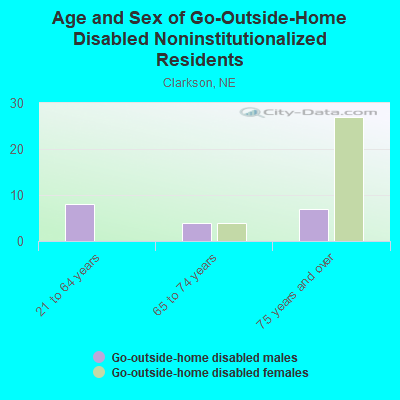 Age and Sex of Go-Outside-Home Disabled Noninstitutionalized Residents