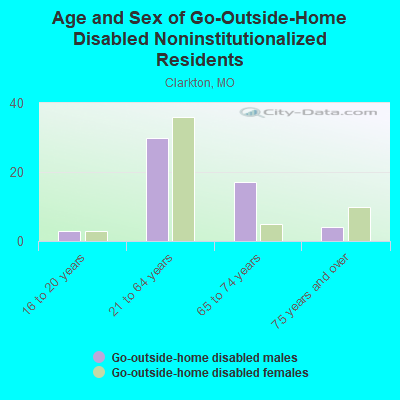 Age and Sex of Go-Outside-Home Disabled Noninstitutionalized Residents