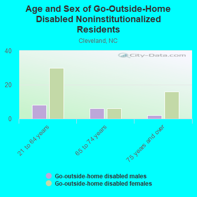 Age and Sex of Go-Outside-Home Disabled Noninstitutionalized Residents