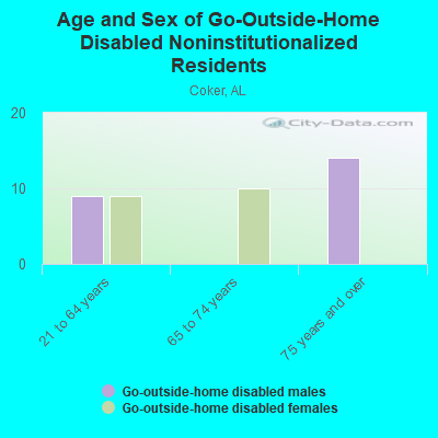 Age and Sex of Go-Outside-Home Disabled Noninstitutionalized Residents