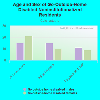 Age and Sex of Go-Outside-Home Disabled Noninstitutionalized Residents