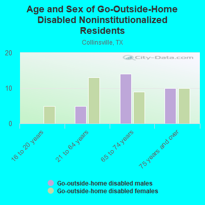 Age and Sex of Go-Outside-Home Disabled Noninstitutionalized Residents