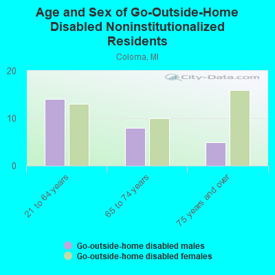 Age and Sex of Go-Outside-Home Disabled Noninstitutionalized Residents