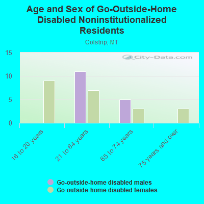 Age and Sex of Go-Outside-Home Disabled Noninstitutionalized Residents