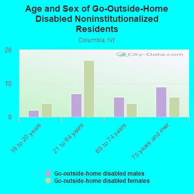 Age and Sex of Go-Outside-Home Disabled Noninstitutionalized Residents