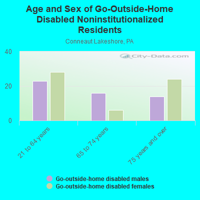 Age and Sex of Go-Outside-Home Disabled Noninstitutionalized Residents