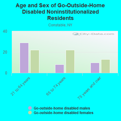 Age and Sex of Go-Outside-Home Disabled Noninstitutionalized Residents