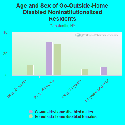 Age and Sex of Go-Outside-Home Disabled Noninstitutionalized Residents