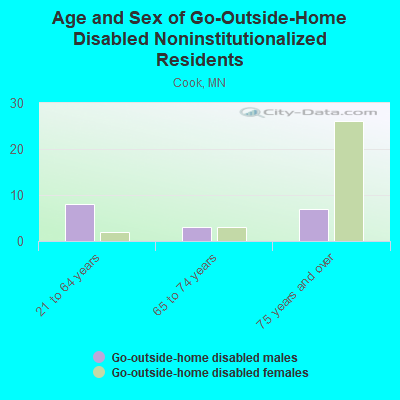 Age and Sex of Go-Outside-Home Disabled Noninstitutionalized Residents