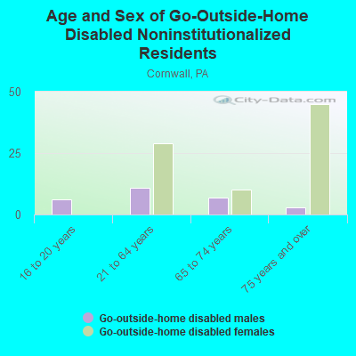 Age and Sex of Go-Outside-Home Disabled Noninstitutionalized Residents