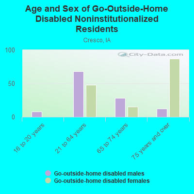 Age and Sex of Go-Outside-Home Disabled Noninstitutionalized Residents