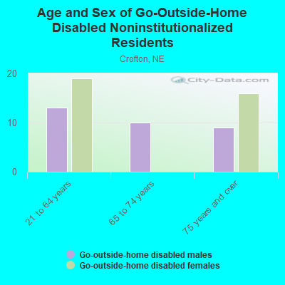 Age and Sex of Go-Outside-Home Disabled Noninstitutionalized Residents