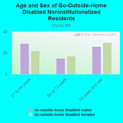 Age and Sex of Go-Outside-Home Disabled Noninstitutionalized Residents