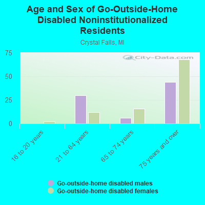 Age and Sex of Go-Outside-Home Disabled Noninstitutionalized Residents