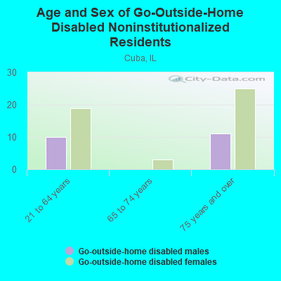 Age and Sex of Go-Outside-Home Disabled Noninstitutionalized Residents