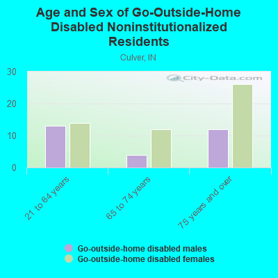 Age and Sex of Go-Outside-Home Disabled Noninstitutionalized Residents