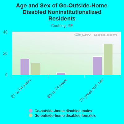 Age and Sex of Go-Outside-Home Disabled Noninstitutionalized Residents