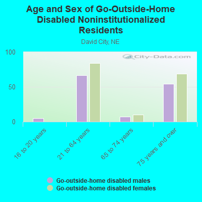 Age and Sex of Go-Outside-Home Disabled Noninstitutionalized Residents