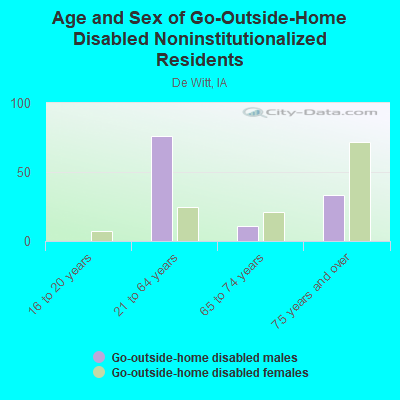 Age and Sex of Go-Outside-Home Disabled Noninstitutionalized Residents