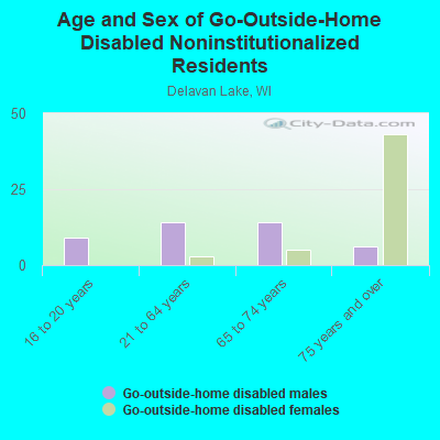 Age and Sex of Go-Outside-Home Disabled Noninstitutionalized Residents