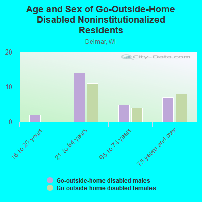 Age and Sex of Go-Outside-Home Disabled Noninstitutionalized Residents