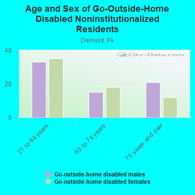 Age and Sex of Go-Outside-Home Disabled Noninstitutionalized Residents