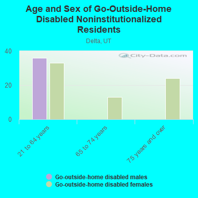 Age and Sex of Go-Outside-Home Disabled Noninstitutionalized Residents