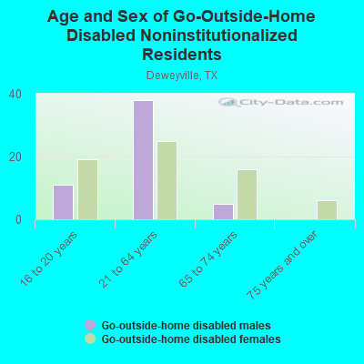 Age and Sex of Go-Outside-Home Disabled Noninstitutionalized Residents