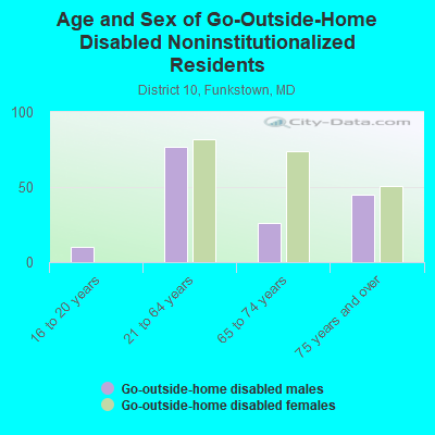 Age and Sex of Go-Outside-Home Disabled Noninstitutionalized Residents