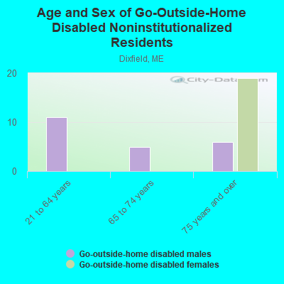 Age and Sex of Go-Outside-Home Disabled Noninstitutionalized Residents