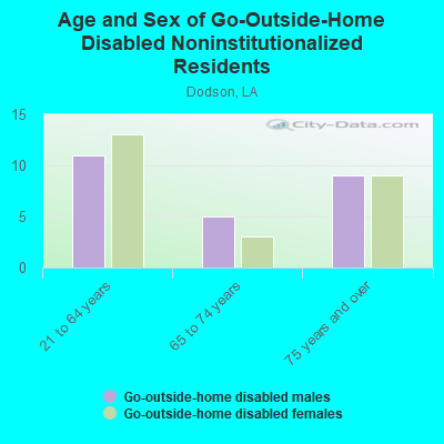 Age and Sex of Go-Outside-Home Disabled Noninstitutionalized Residents