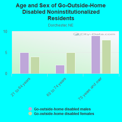 Age and Sex of Go-Outside-Home Disabled Noninstitutionalized Residents