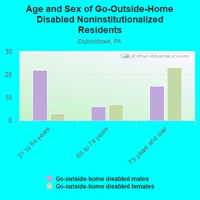 Age and Sex of Go-Outside-Home Disabled Noninstitutionalized Residents