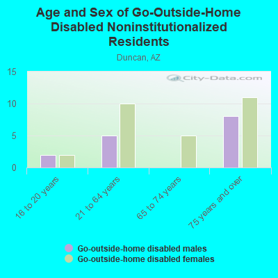 Age and Sex of Go-Outside-Home Disabled Noninstitutionalized Residents