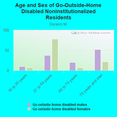 Age and Sex of Go-Outside-Home Disabled Noninstitutionalized Residents