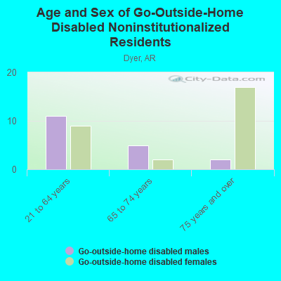 Age and Sex of Go-Outside-Home Disabled Noninstitutionalized Residents