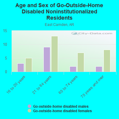 Age and Sex of Go-Outside-Home Disabled Noninstitutionalized Residents